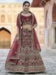 Maroon Colour Designer Women Lehenga Choli in Velvet Fabric.