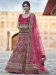 Pink Colour Women Lehenga Choli in Velvet Fabric.