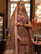 Purple Silk Traditional Lehanga With Dupatta