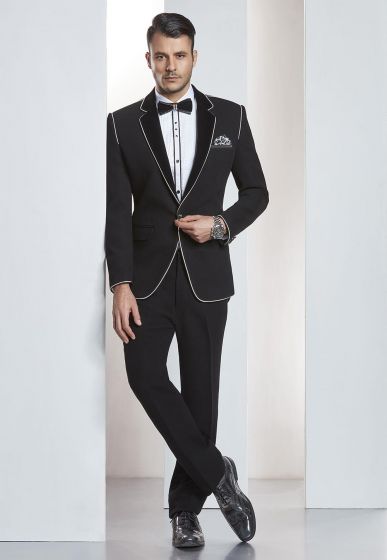 Designer Suits for Men Black Color Designer Tuxedo Suit