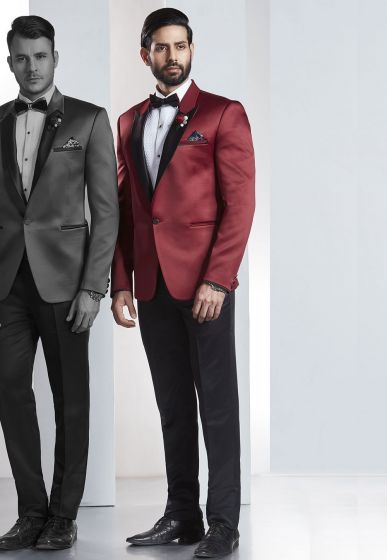 Designer Suits for Men Red,Maroon Color Designer Wedding Suit