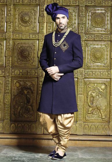 Buy Blue Color Sherwani For Men