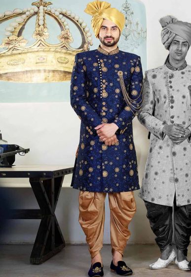 Blue Colour Indian Designer Indowestern.