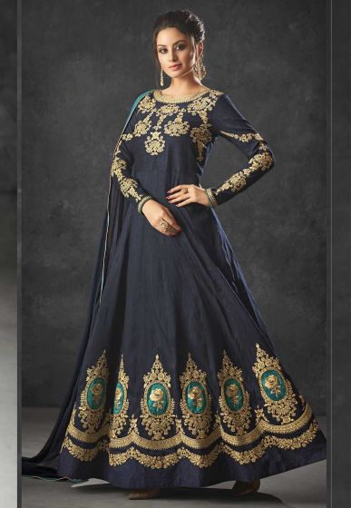 Blue Color Party Wear Salwar Kameez.