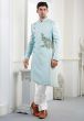 Buy exclusive designer sherwani in Sky Blue