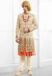 Buy designer sherwani in Cream colour For Men