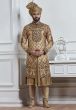 Buy sherwani online in Golden Color for Wedding