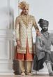 Buy sherwani online in Cream,Golden Color Design