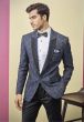 Indian Designer Tuxedo Suit Blue Colour.