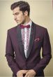 Wine Colour Indian Wedding Suit.