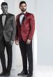 Designer Suits for Men Red,Maroon Color Designer Wedding Suit