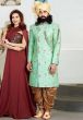 Green Colour Men's Indowestern.