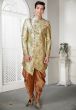 Golden Colour Men's Party Wear Indowestern.