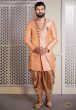 Peach Colour Men's Designer Indowestern.