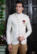 Off White Colour Party Wear Jodhpuri Suit.