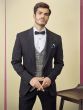 Designer Tuxedo Suit Black Colour.