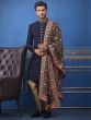 Blue Colour Designer Wedding Indowestern.