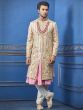 Golden Colour Indian Wedding Sherwani.