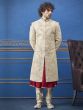 Cream Colour Silk Indian Designer Sherwani.