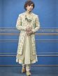 Wedding Sherwani For Groom Cream Colour.