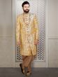 Yellow Colour Silk Designer Sherwani.