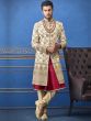 Golden Colour Silk Designer Sherwani.