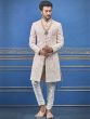 Party Wear Indowestern Peach Colour.