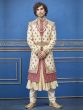 Cream Colour Silk Fabric Indian Sherwani For Men.