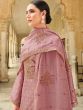 Purple Cotton Salwar Kameez With Embroidery