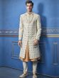 Indian Wedding Sherwani Off White Colour.