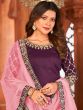 Purple Punajbi Salwar Kameez In Art Silk