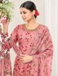 Peach Embroidered Punjabi Salwar Kameez