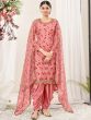 Peach Embroidered Punjabi Salwar Kameez