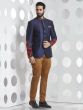 Blue Color Silk Jodhpuri Suit.