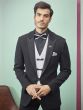 Black Colour Imported Fabric Men's Suit.
