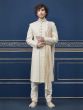 Cream Colour Indian Wedding Sherwani.