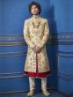 Golden Colour Silk Indian Wedding Sherwani.