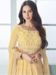 Yellow Sequined Georgette Suit With Dupatta