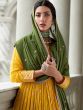 Yellow Thread Embroidered Kurti Style Lehenga