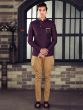 Wine Colour 100% Imported Fabric Designer Jodhpuri Suit.
