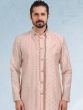 Pink Embroidered Kurta Pyjama And Jacket Set