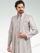 Silver Sequins Embroidered Kurta Pyjama Set