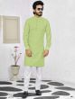 Light Green Embroidered Mens Kurta Pajama