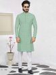 Green Mens Kurta Pjyama With Thread Work
