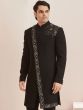Black Silk Indo Western With Embroidered Work