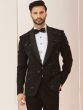 Black Hand Embroidered Tuxedo For Men