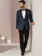 Blue Cocktail Tuxedo With Hand Work