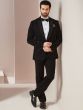 Black Embroidered Classic Tuxedo Set