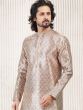 Beige Party Wear Kurta Pajama In Silk