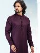 Purple Mens Readymade Kurta Pajama